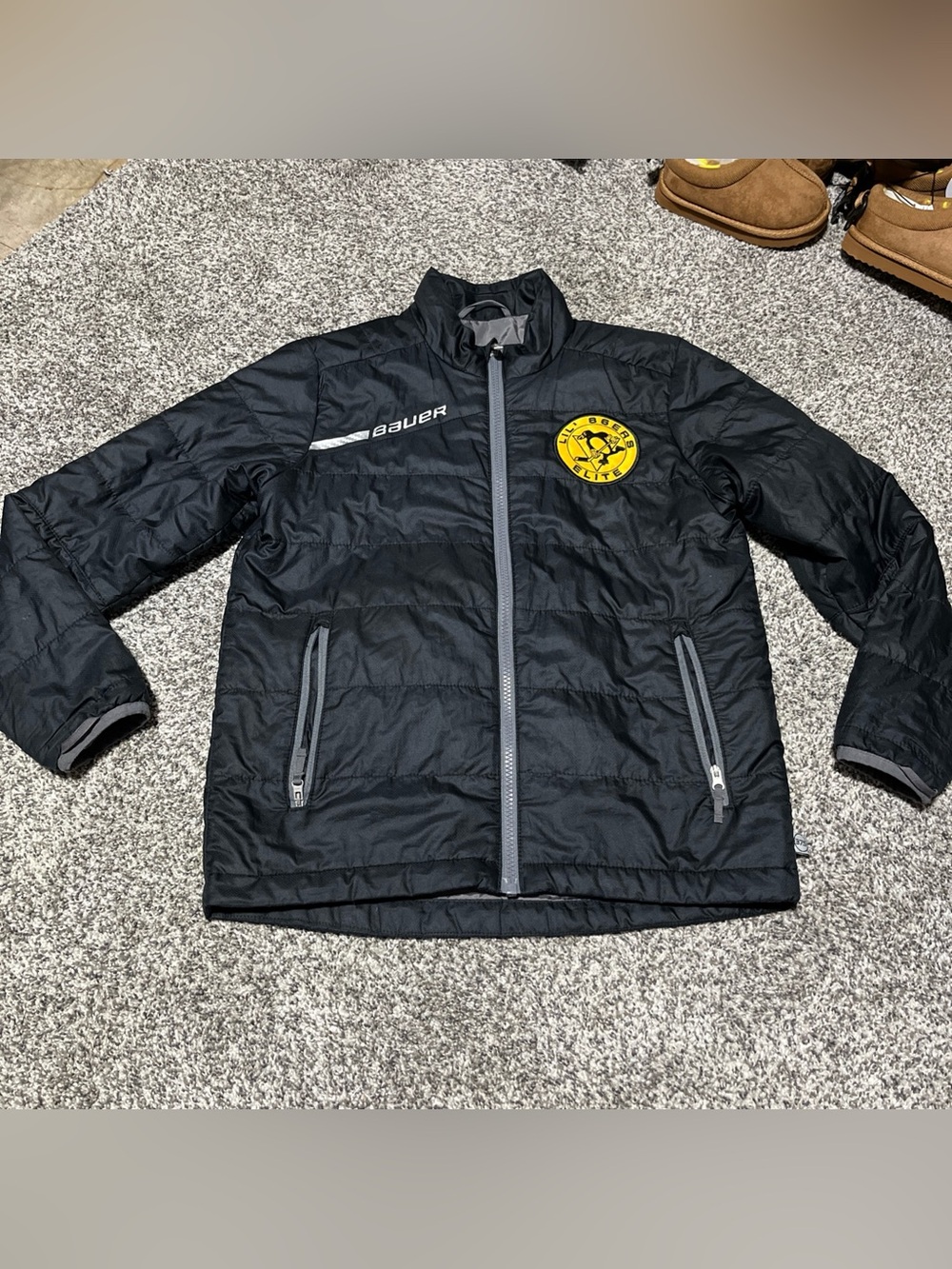 Bauer Team Hockey Jacket Youth Size Small Pittsburgh Penguins Lightweight